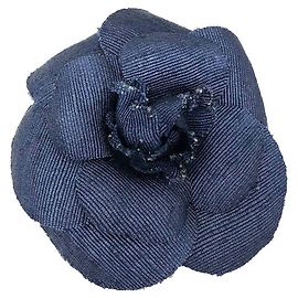 Spilla Camelia Chanel in blu navy Blu navy