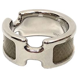 Hermès Hermes Olympe PM Ring Silber Taupe