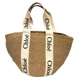 Chloé Chloe x Mifuko Woody Large Korb Tasche Beige Roh