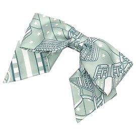 Hermès Barrette de seda verde Hermes Verde