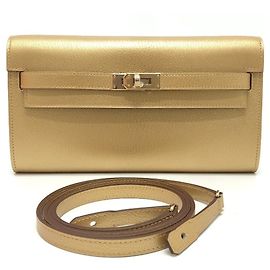 Hermès Portefeuille Hermes Kelly To Go - Gold Doré