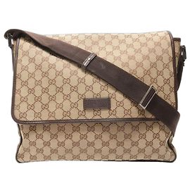 Bolso de hombro Gucci GG Canvas beige Beige