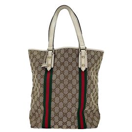Bolsa Gucci Sherry Line em bege Bege