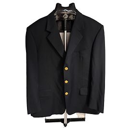 Valentino Uomo Navy Virgin Wool Blazer Dark blue