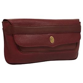 Clutch Must de Cartier de piel Burdeos