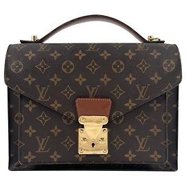Bolso Louis Vuitton Monceau 28 Castaño Dorado