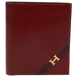 Hermès Hermes Red Bi-Fold Wallet Red