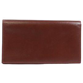 Hermès Hermes Brown Billfold Long Wallet Brown