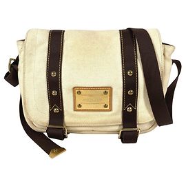 Louis Vuitton M40042 Antigua Buzas PM Borsa Messenger Marrone Bianco Crudo