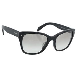 Occhiali da sole PRADA in plastica nero e oro Auth hk3843 Nero D'oro