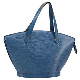 Bolsa de Ombro LOUIS VUITTON Epi Saint Jacques Azul M52275 LV Auth hk3825 Azul