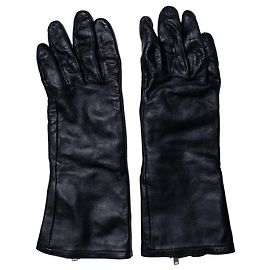 Autre Marque Juun-J, schwarze Lederhandschuhe Schwarz