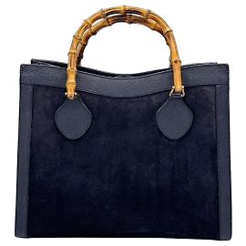 Gucci Bamboo Leather Bag Navy blue