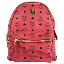 MCM Stark Side Studs Small Stud Backpack in Red Red