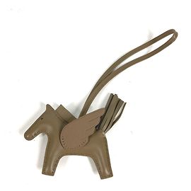 Hermès Chaveiro Hermes Cavalo Cheval Rodeo Pegasus PM Bege Taupe