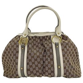 Sac cabas Gucci Interlocking G Beige