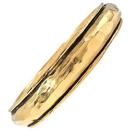 Bracelet jonc Chanel plaqué or Doré