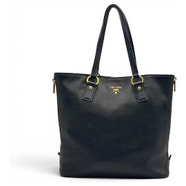Sac Prada en cuir noir Noir