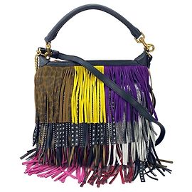 Sac à bandoulière à franges Emmanuel Yves Saint Laurent Multicolore Autre