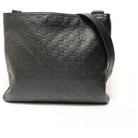 Bolsa de ombro em couro Gucci GG Shima Preto