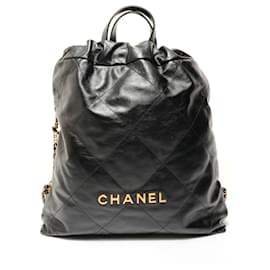 Chanel Matelassé Black Backpack Black