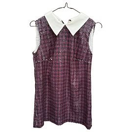 Prada Milano Sleeveless Sequin Mini Dress Dark purple