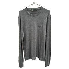 Versace Medusa Logo Crewneck Pullover Grau Herren Grau
