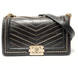 Borsa a tracolla Chanel Boy Chain Medium Nero