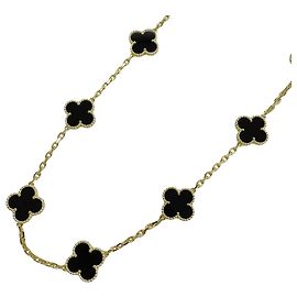 Collana Vintage Alhambra Van Cleef & Arpels Nero D'oro