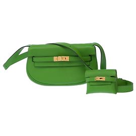Hermès Sac HERMES en Cuir Vert - 103684 Vert