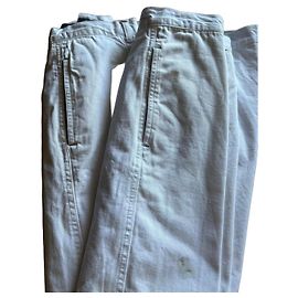 Conjunto de Bermudas Yves Saint Laurent - Branco e Ecru Prata Branco Vermelho Dourado Verde Cru Azul marinho
