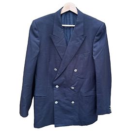 Yves Saint Laurent Double Breasted Blazer / Men's EU 50 (L) / Navy Wool Navy blue