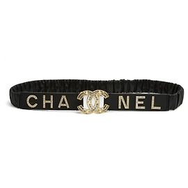 Chanel 2018 Gürtel Schwarzes Leder T75 Black Leather CC CHANEL script Belt 30 inches Schwarz