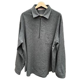 Pull en laine Prada à demi-zip Gris