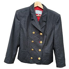 Autre Marque Versus Gianni Versace Double-Breasted Wool Blazer Black