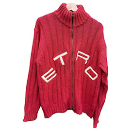 Pull ETRO rouge à fermeture éclair Rouge