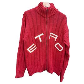 ETRO Strickjacke rot mit Reißverschluss Rot