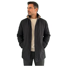 Cappotto Burberry Classic Check Nero Beige