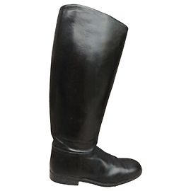 Autre Marque Vintage black leather riding boots Black