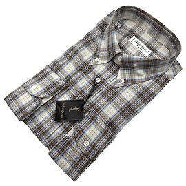 Yves Saint Laurent Vintage kariertes Button-Down-Hemd Mehrfarbig 43/17 Mehrfarben