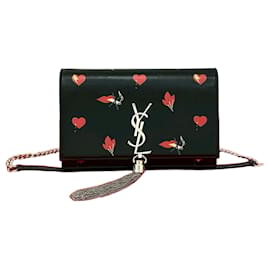 Sac à bandoulière Kate en cuir Yves Saint Laurent Noir Rouge