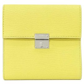 Hermès Portafoglio Hermes Click Chevre D'oro Giallo