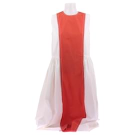 Marni Weiß-oranges Kleid Orange