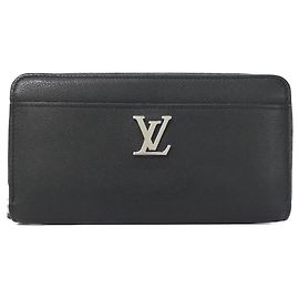 Carteira longa Zippy Lockme em couro de bezerro Louis Vuitton Preto