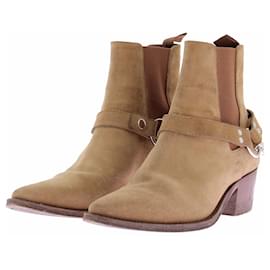 Céline Wildlederstiefel Camel Größe 39 Kamel