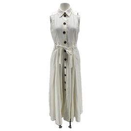 Reiss Robe blanche à boutons Blanc
