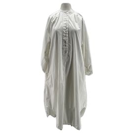 Vestido largo de algodón blanco Cos Blanco