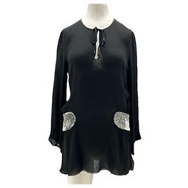 Joseph Kurzes Kleid mit Silberdetail Schwarz