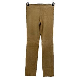 Stouls Calça bege de camurça Bege