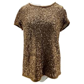 Zadig & Voltaire Top de lante dourado Dourado